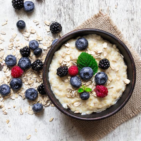 oatmeal porridge with ripe berries