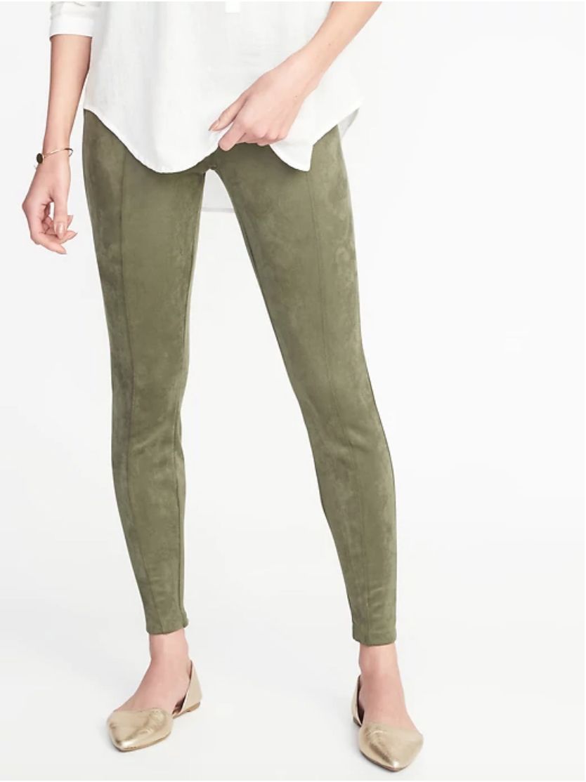 old navy faux suede leggings