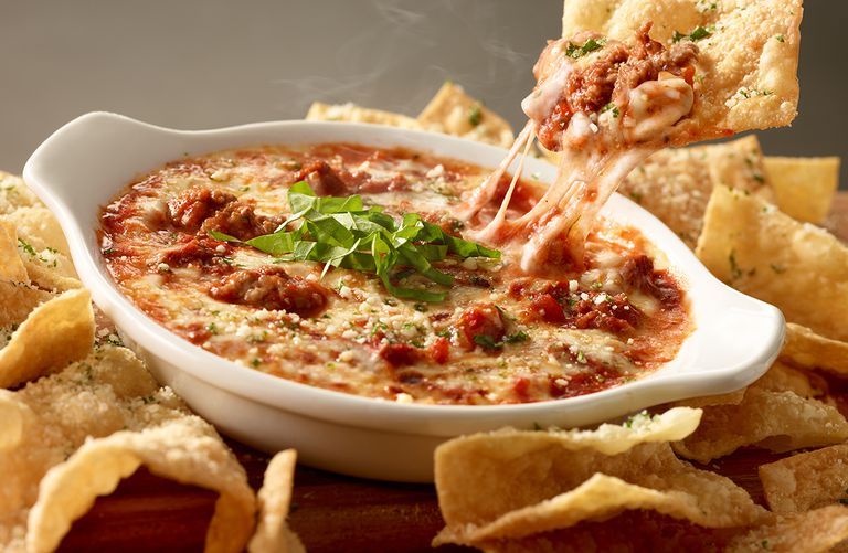Olive Garden Made A Lasagna Dip Served With Pasta Chips