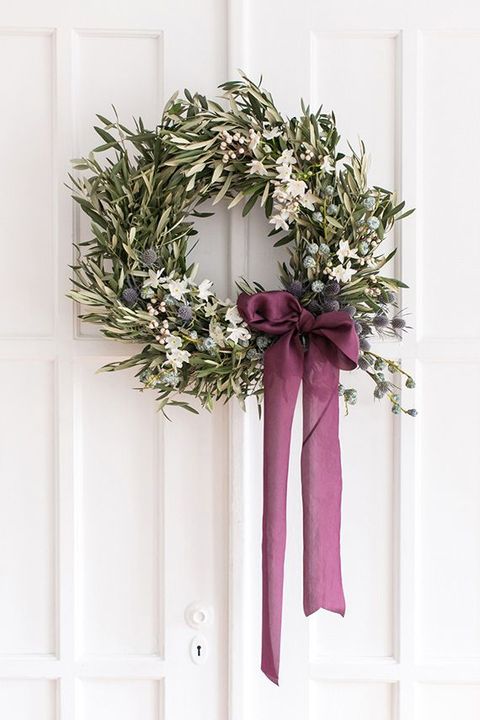 olive wreath christmas door decorations