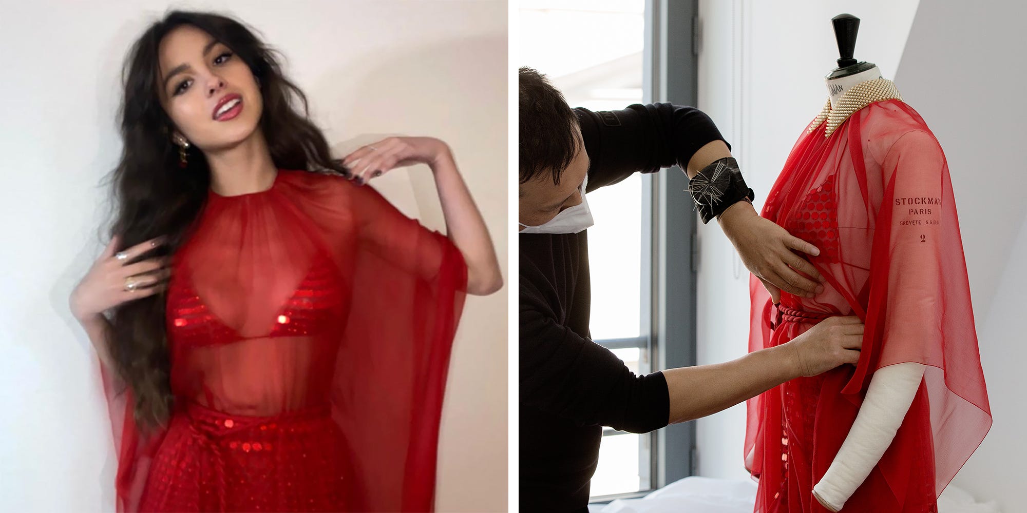 Inside the 300-Hour Making of Olivia Rodrigo’s Red Dior BRIT Awards Haute Couture Dress