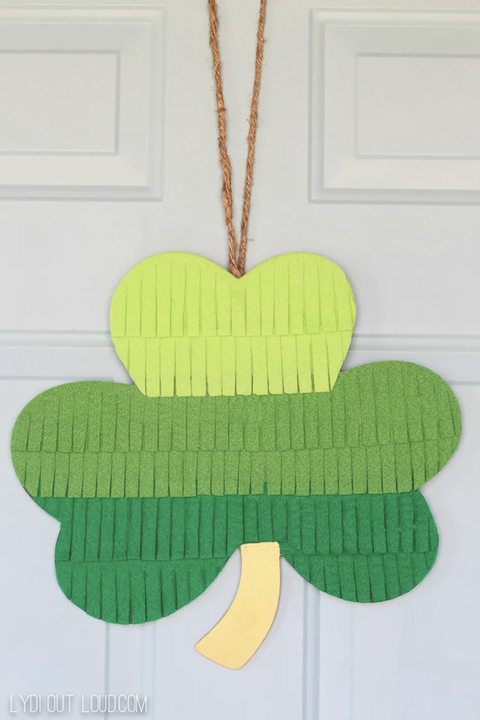 lydi out loud ombre fringe st patrick’s day wreath