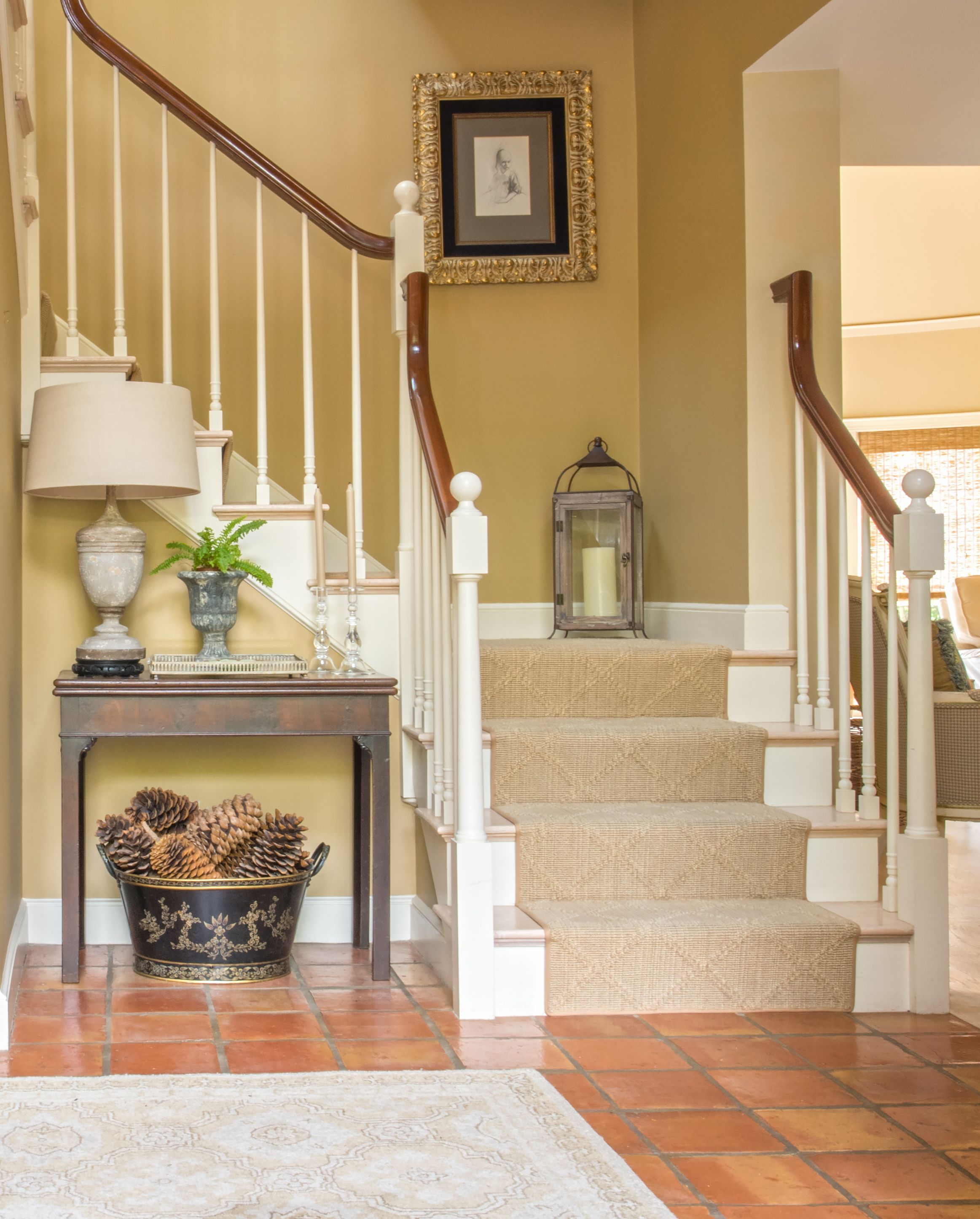 free house interior with stairs