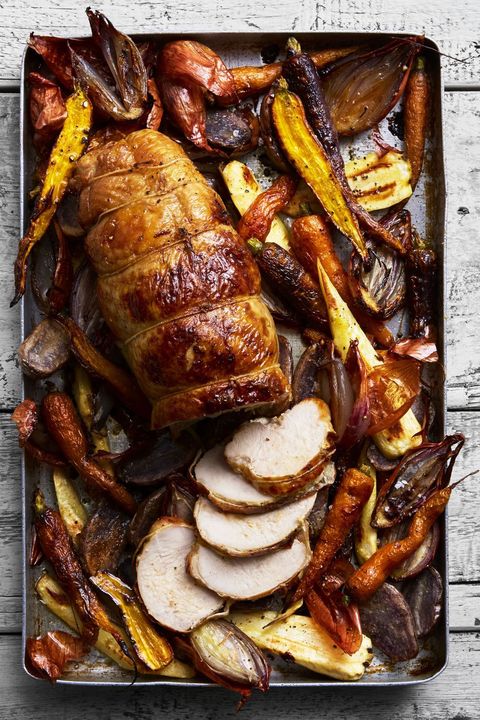 One-Pan Roast Turkey Breast and Root Veggies