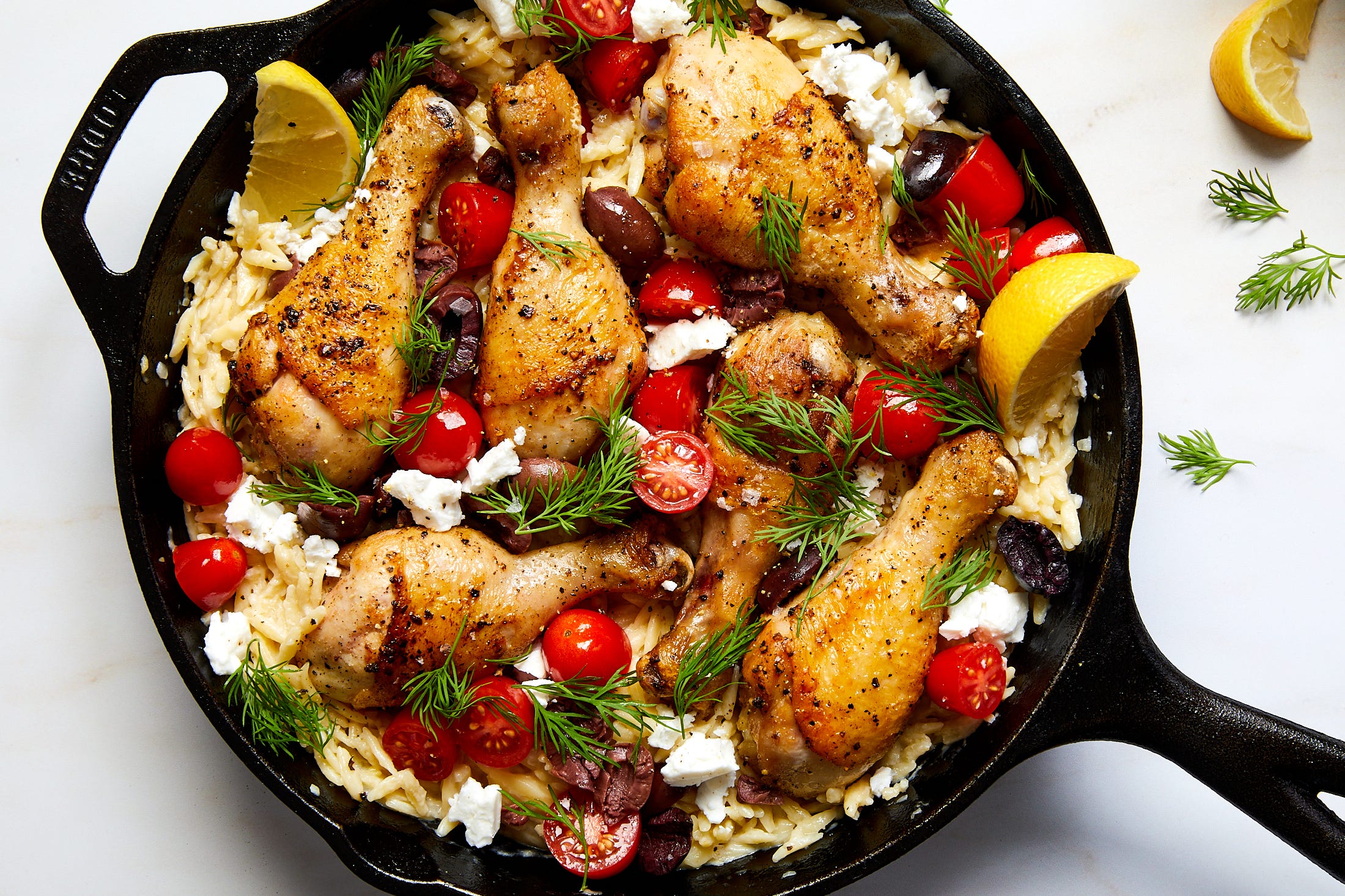 One-Pan Greek Chicken Becomes A Complete Family-Friendly Dinner, Thanks To Creamy Orzo