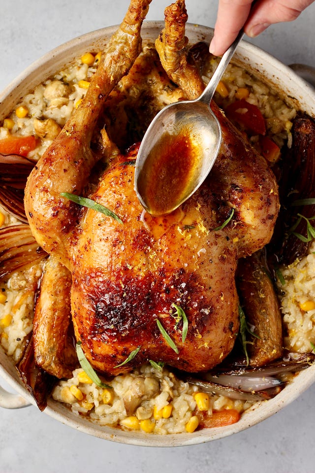 One-Pot Whole Roast Chicken Risotto | One-Pot Chicken Recipes