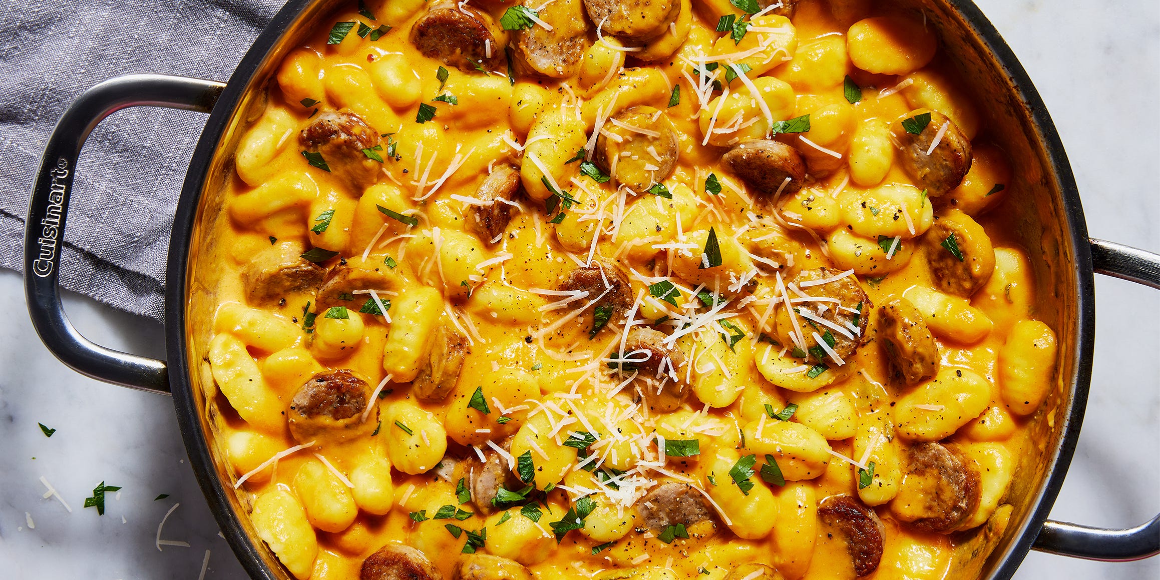 This Creamy Pumpkin Gnocchi With Italian Sausage Is Our Go-To Fall Dinner