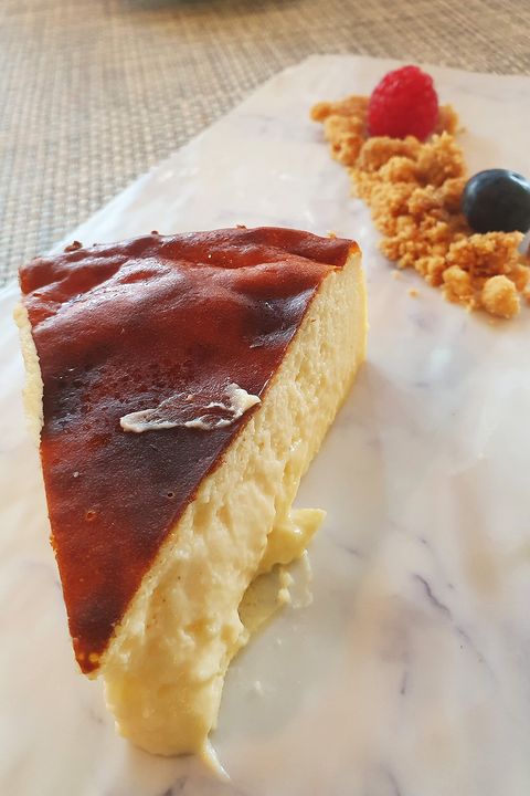 creamy cheesecake, brunch dish at the only atocha hotel in madrid