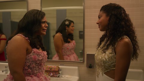 on my block l to r jessica marie garcia as jasmine and sierra capri as monse finnie in episode 410 of on my block cr courtesy of netflix © 2021