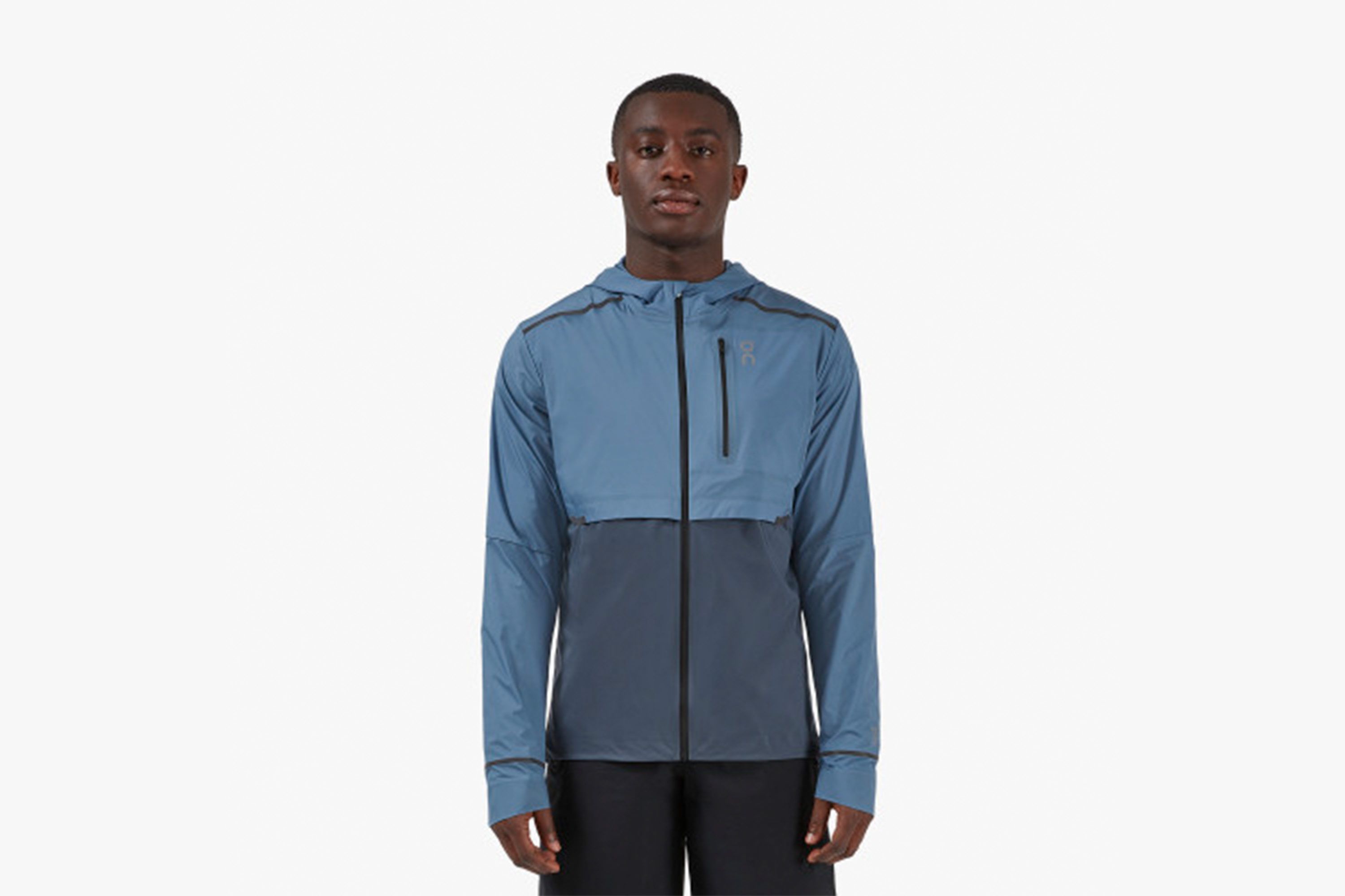 on weather running jacket