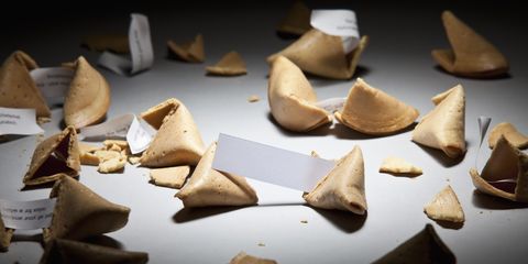 Open fortunes cookies with messages