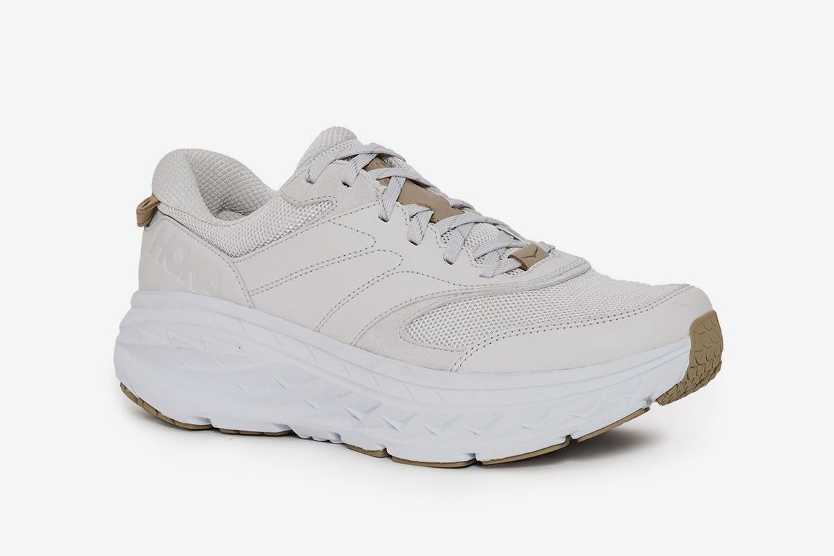 hoka white leather