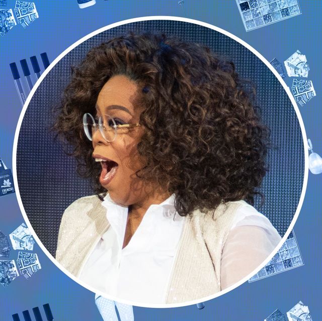 oprah looking to the left with a surprised look on her face