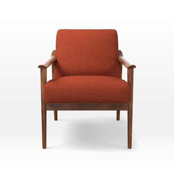 west elm orange chair