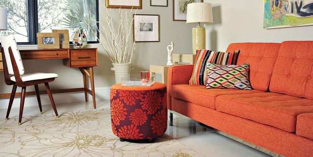 Orange Couches And Leather Sofas, What Colour Goes With Burnt Orange Sofa