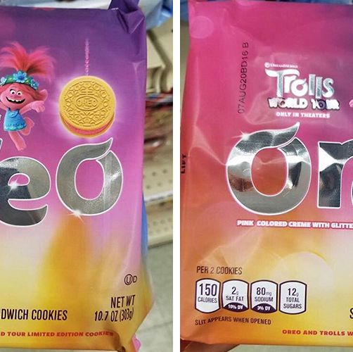 Oreo Just Released A Trolls Cookie That Has A Glittery Pink Creme