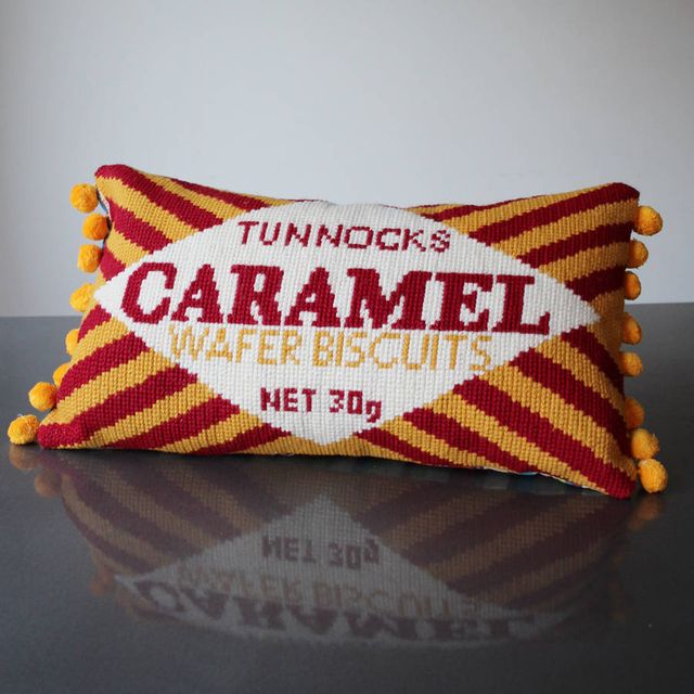 tunnocks caramel biscuit cross stitch kit