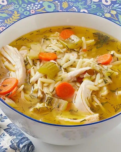 lemon chicken orzo soup with carrots