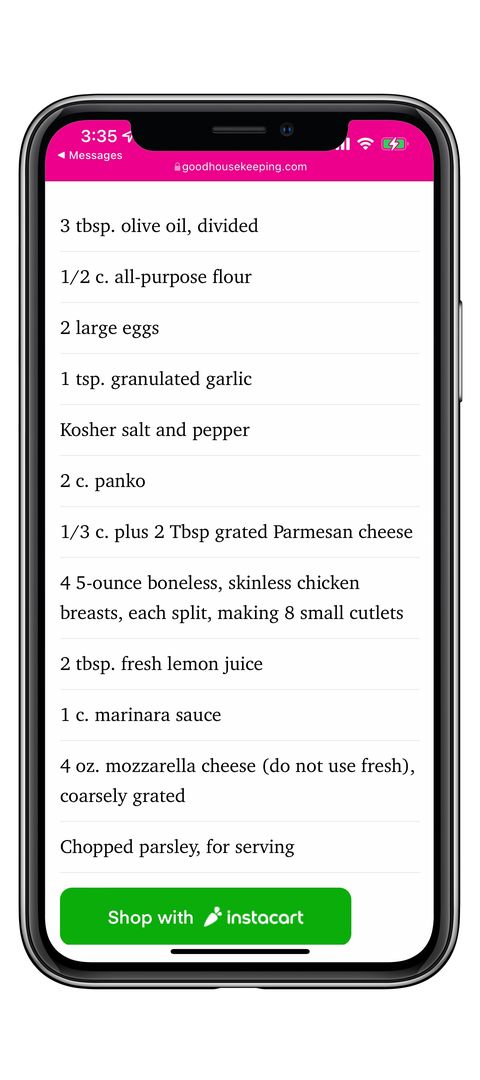 how to buy good housekeeping recipes using instacart