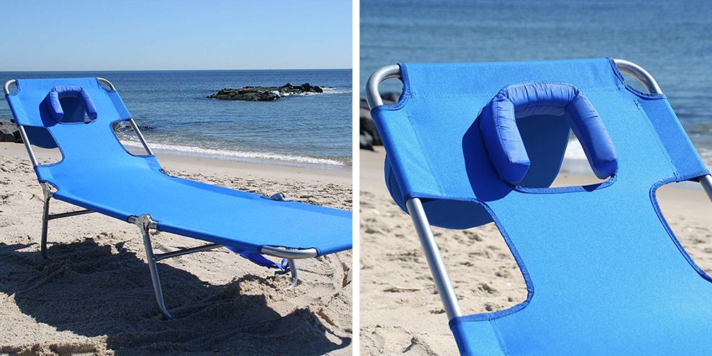 Simple Beach Chair With Face Hole 