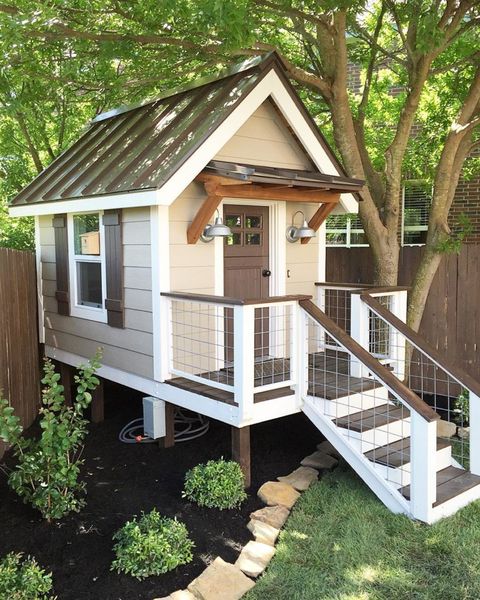 22 Kids Playhouse Ideas Outdoor, Small Wooden Playhouse