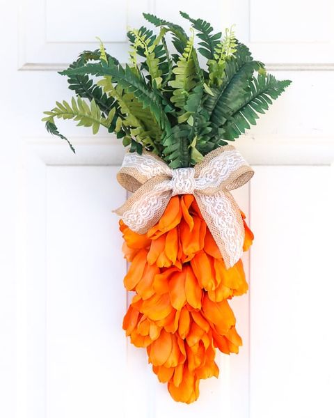 outdoor easter decorations carrot tulip wreath