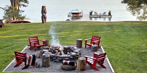 22 Diy Outdoor Fireplaces Fire Pit, Cabin Fire Pit Designs