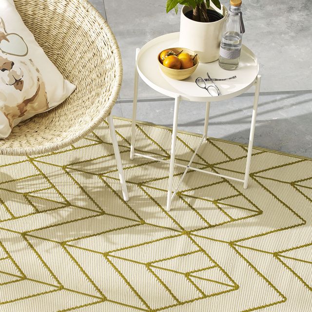 fab hab sydney outdoor rug in gold  cream