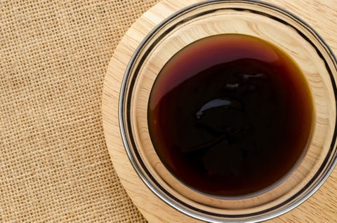 Oyster sauce in glass bowl