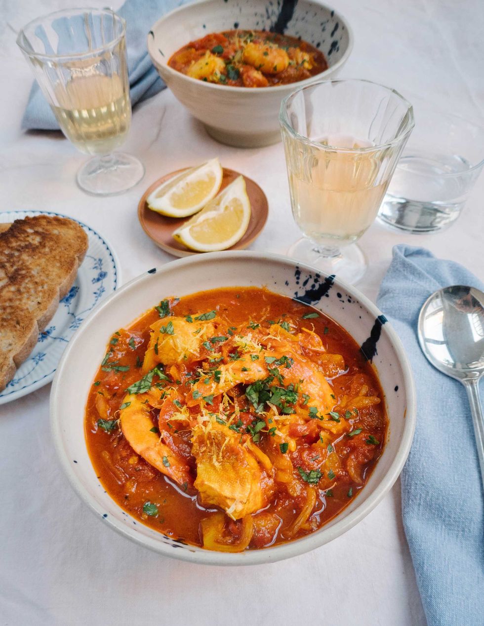 Recipe – spicy fish stew with saffron and Espelette pepper
