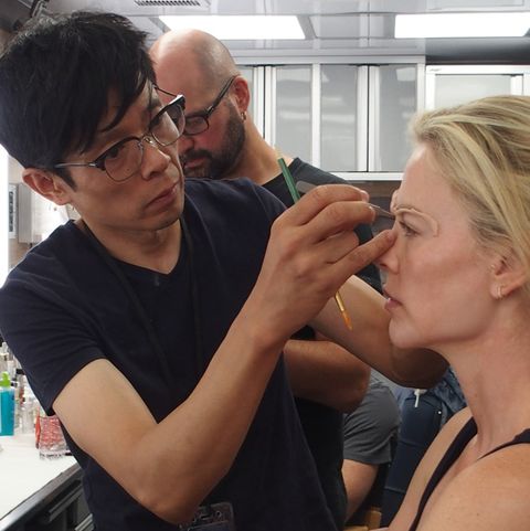 Inside Charlize Theron S Oscar Nominated Bombshell Movie Transformation Into Megyn Kelly Character makeups transformations beyond makeup charlize. transformation into megyn kelly
