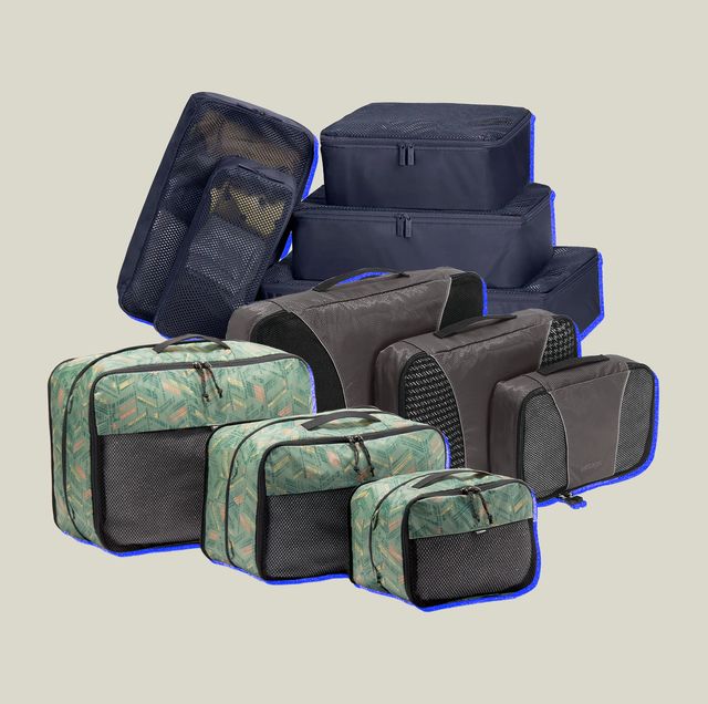 collage of different packing cubes