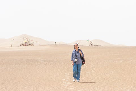 dawut walking in ﻿imami jafir sadiq, holy ﻿site south of the ﻿taklamakan desert, ﻿2005