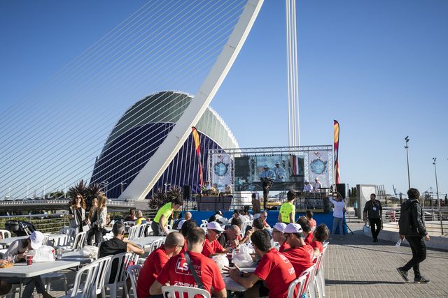 paella party del maratón de valencia