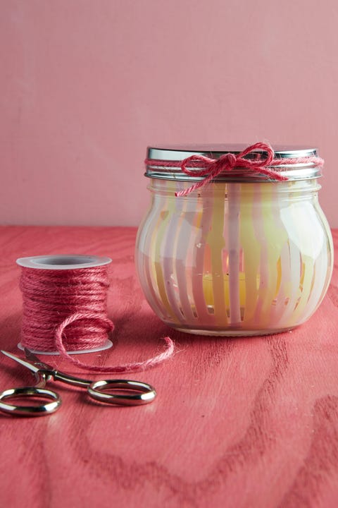 painted mason jar lantern