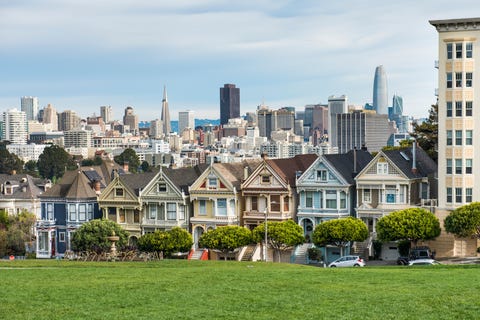 Painted Ladies, San Francisco Skyline painted ladies, san francisco skyline