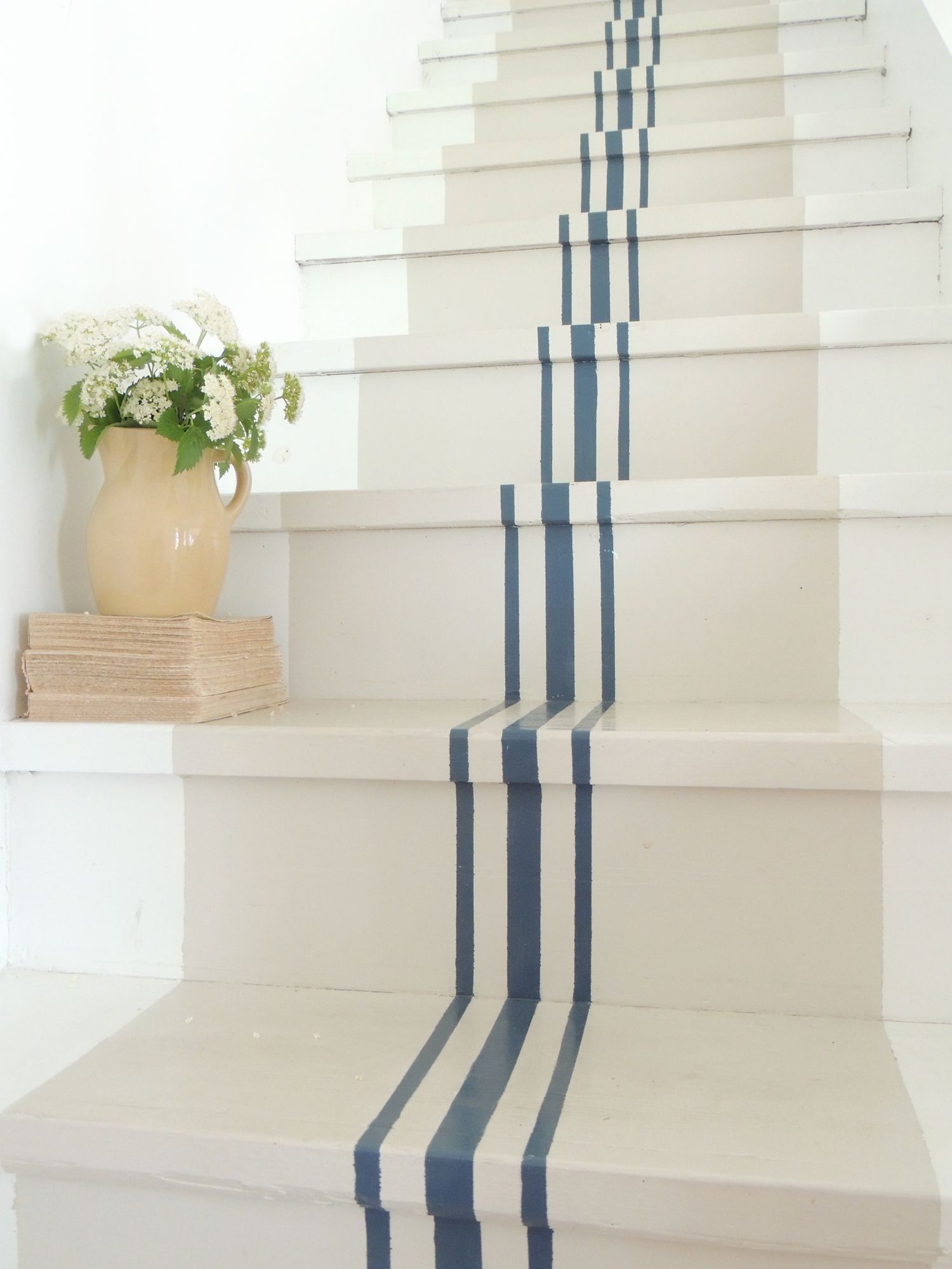 18 Pretty Painted Stairs How To Paint Stair Rails Risers And More