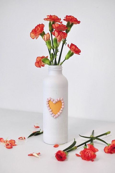 painted valentine's day vase