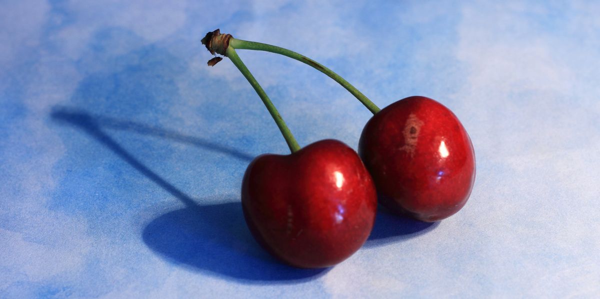 pair of cherries royalty free image