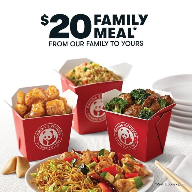 Panda Express Has A $20 Family Meal Deal This Month