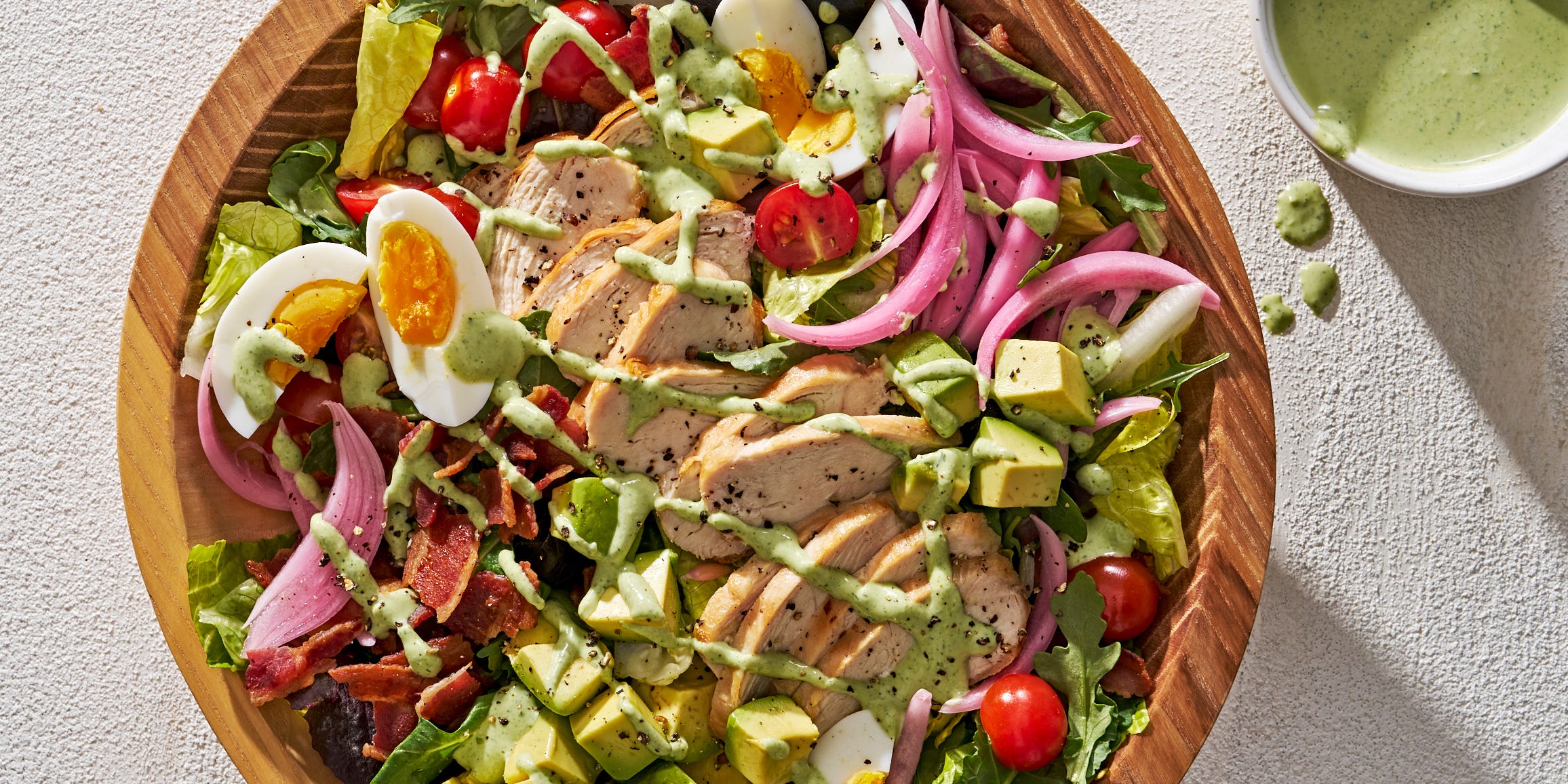 Baguette, Apple, Or Chips With Our Copycat Panera Green Goddess Cobb Salad?