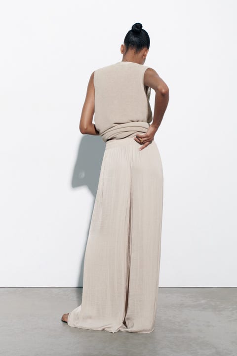Zara wide flowing trousers wide-leg flowing pants from zara