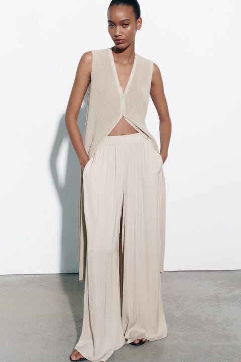 Zara wide flowing trousers wide-leg flowing pants from zara