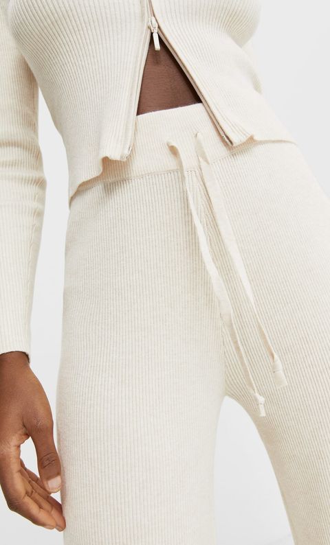Stradivarius white knit culottes