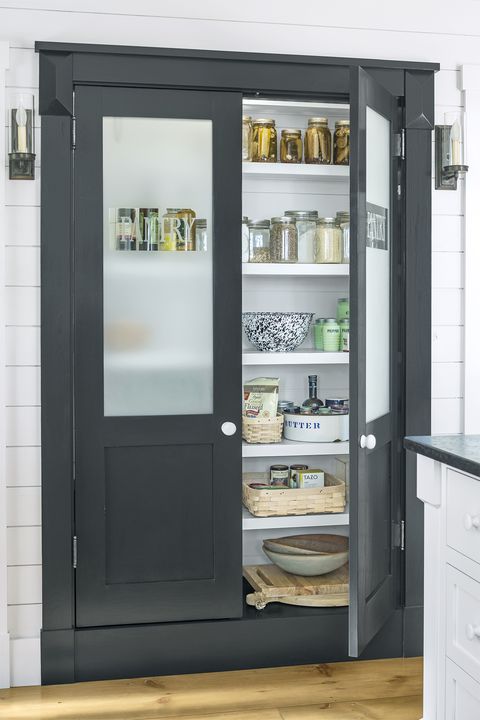 pantry organization ideas - frosted glass