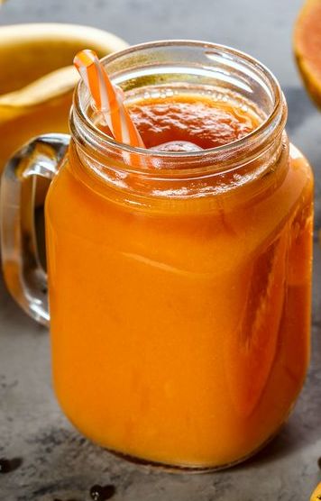 papaya smoothie, selective focus detox, diet food
