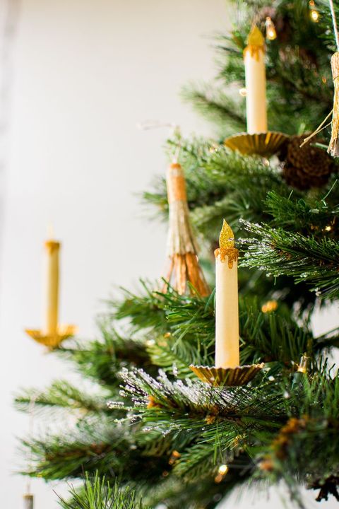 diy christmas ornaments  paper candle ornaments