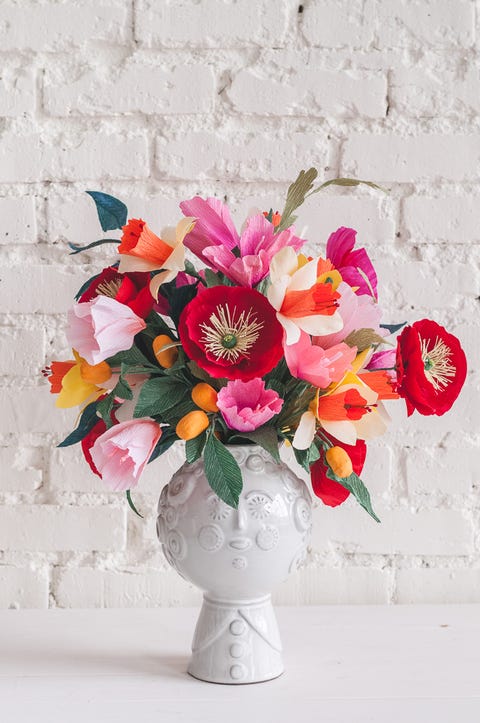 paper flower spring centerpiece