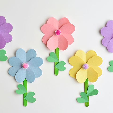 paper flowers mother's day crafts