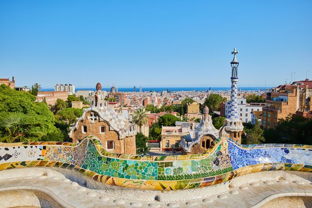 park guell in barcelona, spain